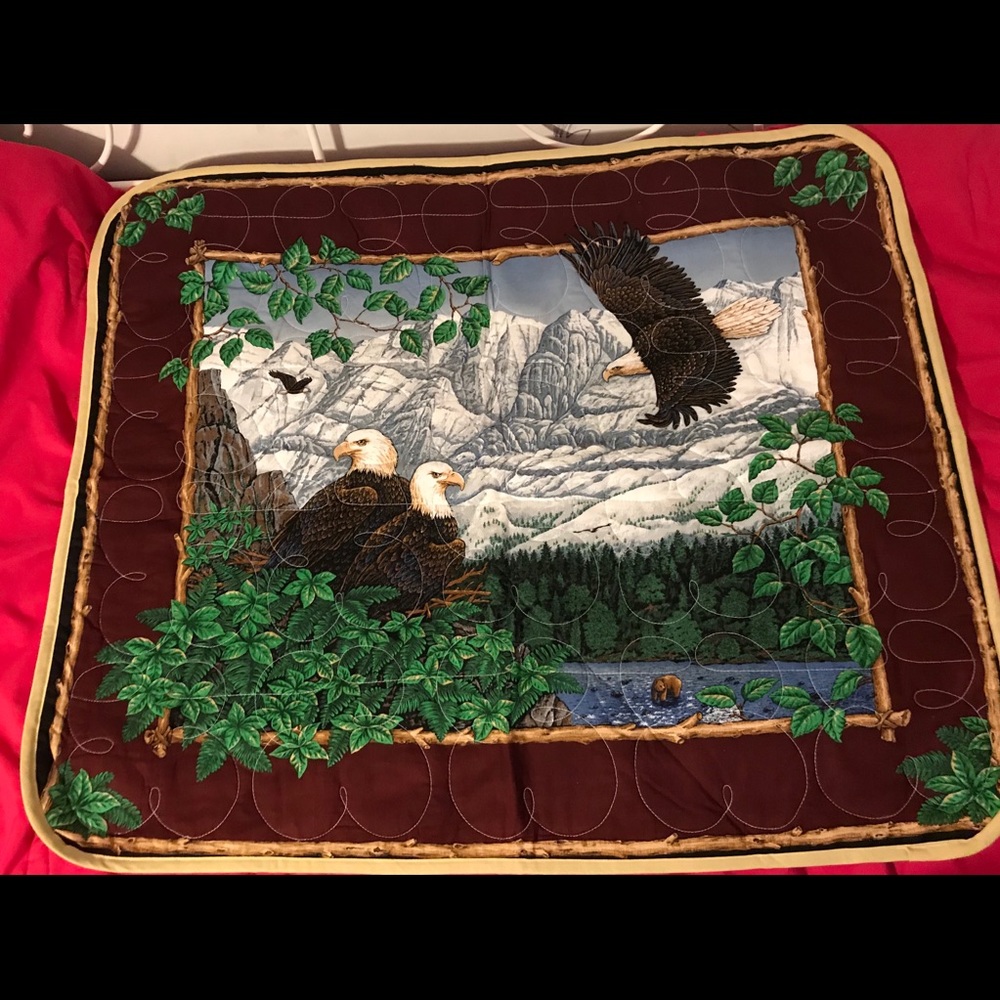 Lovely Handcrafted Eagle Print Quilt!!